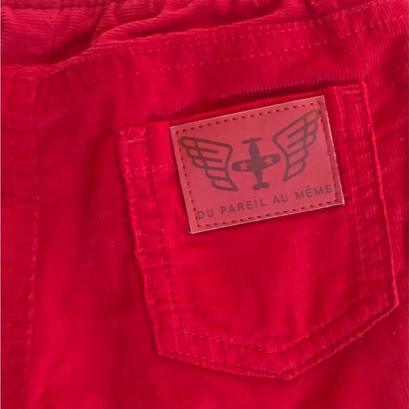 Du Pareil Au Même Red Corduroy Baby Boy Pants, Size 9 Months. - Picture 3 of 4
